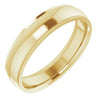 14K Yellow 5 mm Comfort Fit Edge Band Size 10 - Siddiqui Jewelers