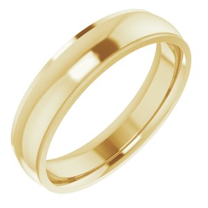 14K Yellow 5 mm Comfort Fit Edge Band Size 10 - Siddiqui Jewelers