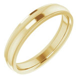 14K Yellow 4 mm Comfort Fit Edge Band Size 9.5 - Siddiqui Jewelers