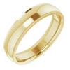 14K Yellow 5 mm Comfort Fit Edge Band Size 9.5 - Siddiqui Jewelers