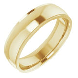 14K Yellow 6 mm Comfort Fit Edge Band Size 10 - Siddiqui Jewelers
