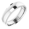 14K White 6 mm Comfort Fit Edge Band Size 9.5 - Siddiqui Jewelers