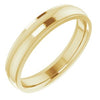 14K Yellow 4 mm Comfort Fit Edge Band Size 8 - Siddiqui Jewelers