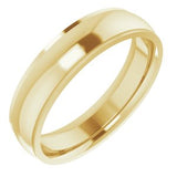14K Yellow 5 mm Comfort Fit Edge Band Size 8.5 - Siddiqui Jewelers