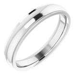 14K White 4 mm Comfort Fit Edge Band Size 9 - Siddiqui Jewelers