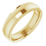14K Yellow 5 mm Comfort Fit Edge Band Size 7 - Siddiqui Jewelers