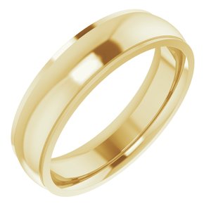14K Yellow 5 mm Comfort Fit Edge Band Size 7 - Siddiqui Jewelers