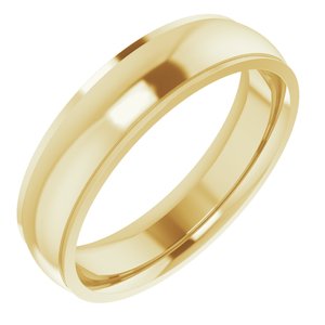 14K Yellow 5 mm Comfort Fit Edge Band Size 8 - Siddiqui Jewelers