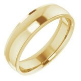 14K Yellow 6 mm Comfort Fit Edge Band Size 11.5 - Siddiqui Jewelers