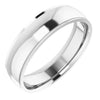 14K White 6 mm Comfort Fit Edge Band Size 11.5 - Siddiqui Jewelers