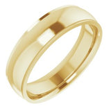 14K Yellow 6 mm Comfort Fit Edge Band Size 11 - Siddiqui Jewelers