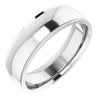 14K White 6 mm Comfort Fit Edge Band Size 8.5 - Siddiqui Jewelers