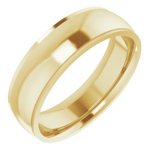 14K Yellow 6 mm Comfort Fit Edge Band Size 8.5 - Siddiqui Jewelers