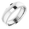 14K White 6 mm Comfort Fit Edge Band Size 7 - Siddiqui Jewelers