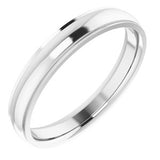 14K White 4 mm Comfort Fit Edge Band Size 12 - Siddiqui Jewelers