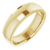14K Yellow 6 mm Comfort Fit Edge Band Size 9 - Siddiqui Jewelers