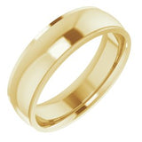 14K Yellow 6 mm Comfort Fit Edge Band Size 9 - Siddiqui Jewelers