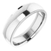 14K White 6 mm Comfort Fit Edge Band Size 9 - Siddiqui Jewelers