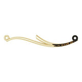 14K Yellow Curvilinear Bar 17.5" Necklace - Siddiqui Jewelers