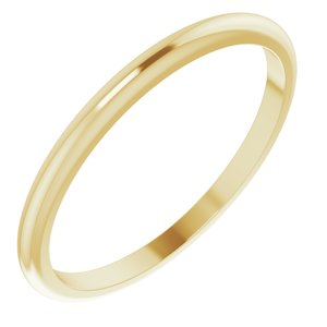 14K Yellow 1.5 mm Half Round Band Size 6 - Siddiqui Jewelers