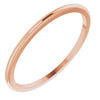 14K Rose 1 mm Half Round Band Size 6 - Siddiqui Jewelers