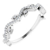 14K White 1/6 CTW Diamond Leaf Ring - Siddiqui Jewelers