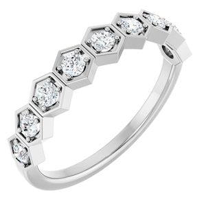 14K White 3/8 CTW Lab-Grown Diamond Stackable Ring Siddiqui Jewelers