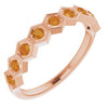 14K Rose Citrine Stackable Ring - Siddiqui Jewelers