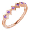 14K Rose Amethyst Stackable Ring - Siddiqui Jewelers
