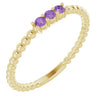 14K Yellow Amethyst Beaded Ring       	 -Siddiqui Jewelers