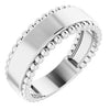 Sterling Silver Engravable Beaded Ring-Siddiqui Jewelers