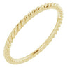 14K Yellow 1.5 mm Skinny Rope Band Size 6.5-Siddiqui Jewelers