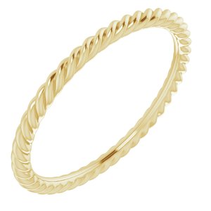 10K Yellow 1.5 mm Skinny Rope Band Size 6-Siddiqui Jewelers