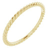 14K Yellow 1.5 mm Skinny Rope Band Size 7.5-Siddiqui Jewelers