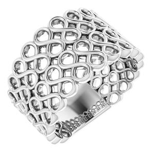 Sterling Silver Infinity-Inspired Ring - Siddiqui Jewelers