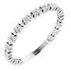 14K White 1/3 CTW Diamond Beaded Anniversary Band - Siddiqui Jewelers