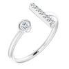 14K White 1/6 CTW Diamond Bar Ring - Siddiqui Jewelers