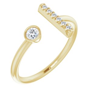 14K Yellow 1/6 CTW Diamond Bar Ring - Siddiqui Jewelers