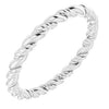 14K White Rope Band Size 5.5 - Siddiqui Jewelers