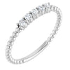 14K White 1/6 CTW Lab-Grown Diamond Stackable Ring Siddiqui Jewelers