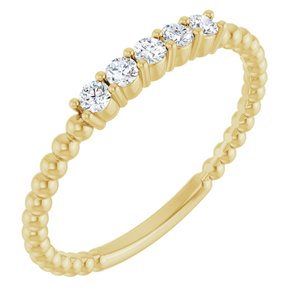 14K Yellow 1/6 CTW Lab-Grown Diamond Stackable Ring Siddiqui Jewelers