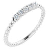 14K White 1/6 CTW Diamond Stackable Ring-Siddiqui Jewelers