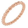 14K Rose Rope Band Size 4.5 - Siddiqui Jewelers