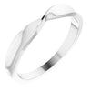 Platinum 3 mm Stackable Twist Ring - Siddiqui Jewelers