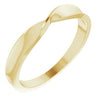 14K Yellow 3 mm Stackable Twist Ring - Siddiqui Jewelers