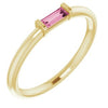 14K Yellow Pink Tourmaline Stackable Ring-Siddiqui Jewelers