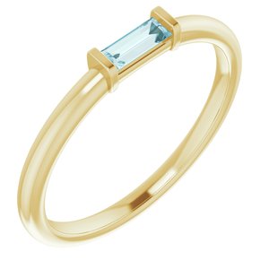 14K Yellow Sky Blue Topaz Stackable Ring-Siddiqui Jewelers