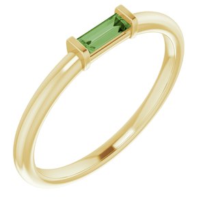 14K Yellow Green Tourmaline Stackable Ring-Siddiqui Jewelers