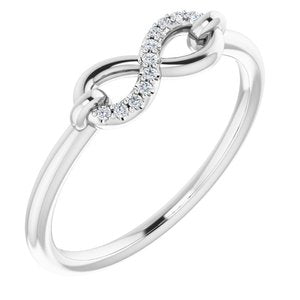 14K White .04 CTW Diamond Infinity-Inspired Ring - Siddiqui Jewelers