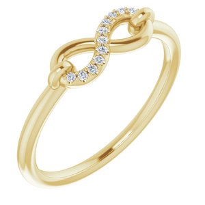 14K Yellow .04 CTW Diamond Infinity-Inspired Ring - Siddiqui Jewelers